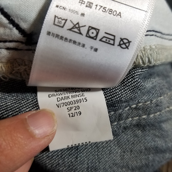 Gap Blue Denim Minimalist Pleated Drawstring Jean Jhort Shorts NWT Size Small - Picture 11 of 15